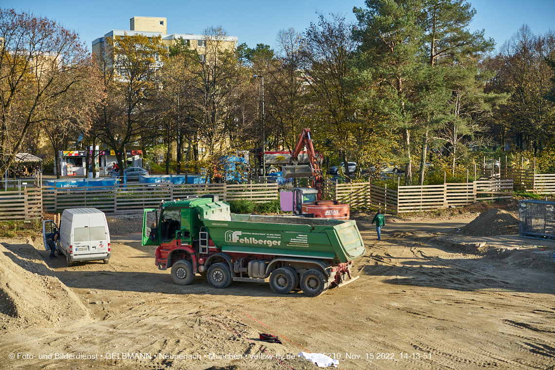 15.11.2022 - Baustelle an der Quiddestraße Haus für Kinder in Neuperlach